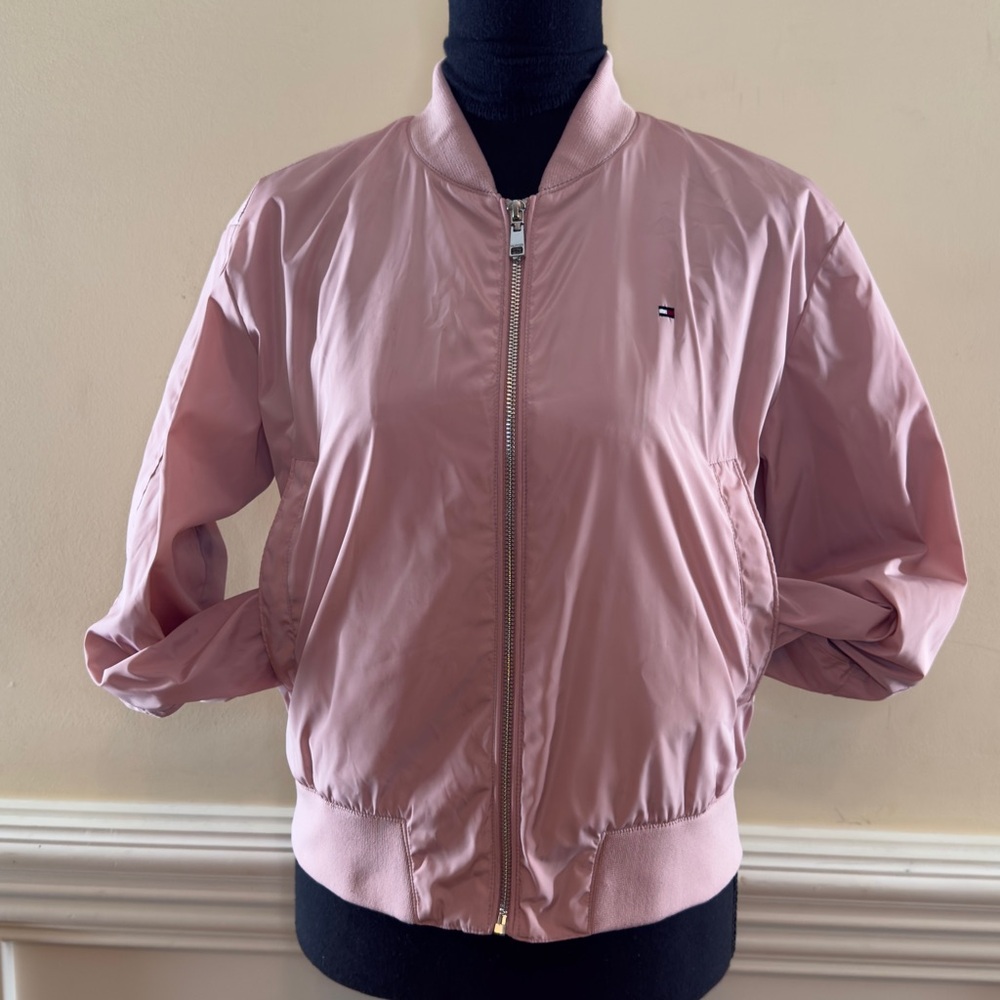 Tommy Hilfiger Women's Classic Sporty Bomber Jacket - Pastel Pink sz Small